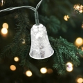 Ghirlandă luminoasă de Crăciun pentru exterior, 20xLED/2xAA, 2,2 m, IP44, clopoței multicolori
