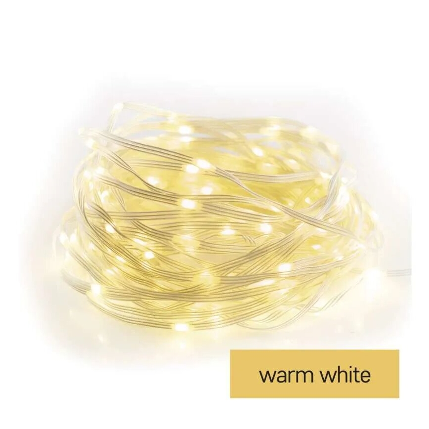 Ghirlandă luminoasă de exterior 120 LED/17 m, IP44, alb cald