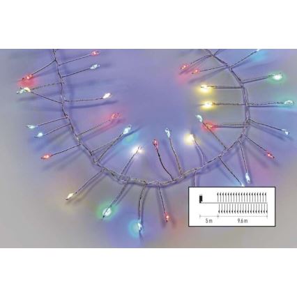 Ghirlandă luminoasă de exterior 960 LED/8 funcții 9,6 m IP44 multicoloră