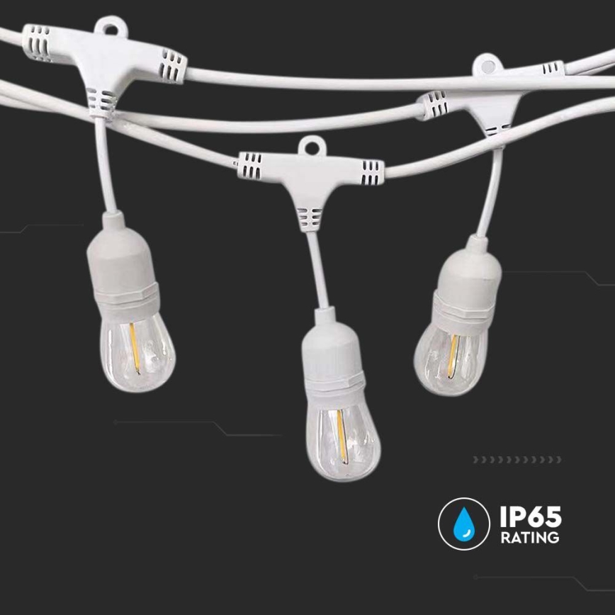 Ghirlandă luminoasă de exterior STRING, 15 x soclu E27, 40 W pe bec (max.), 230 V, 15 m, IP65