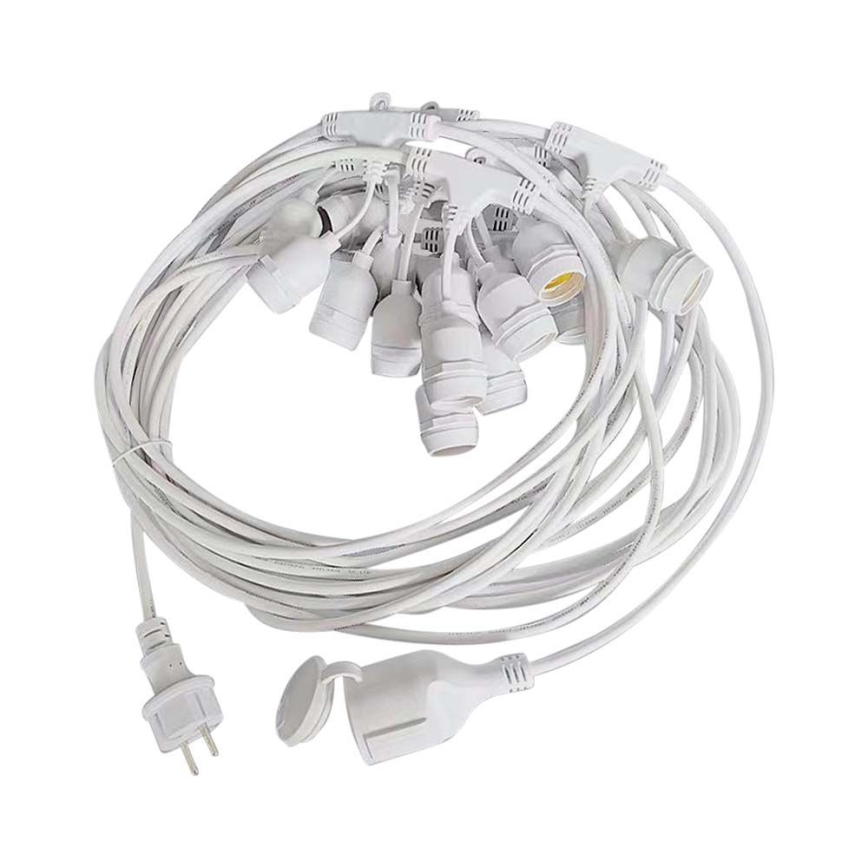 Ghirlandă luminoasă de exterior STRING, 15 x soclu E27, 40 W pe bec (max.), 230 V, 15 m, IP65