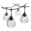Ghirlandă luminoasă decorativă de exterior CRETE, 20 x E27, 230 V, 25 m, IP44