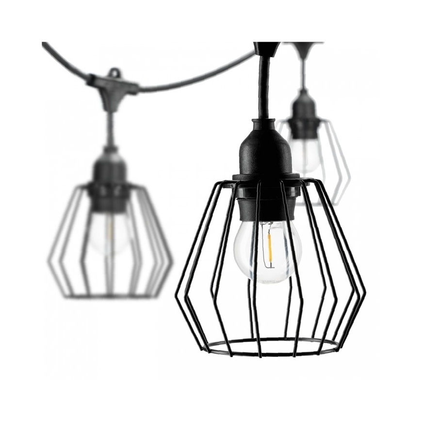 Ghirlandă luminoasă decorativă de exterior CRETE, 20 x E27, 230 V, 25 m, IP44