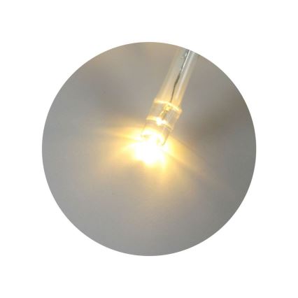 Ghirlandă luminoasă LED, 20 LED-uri, 2 funcții, 2,4 m, alb cald