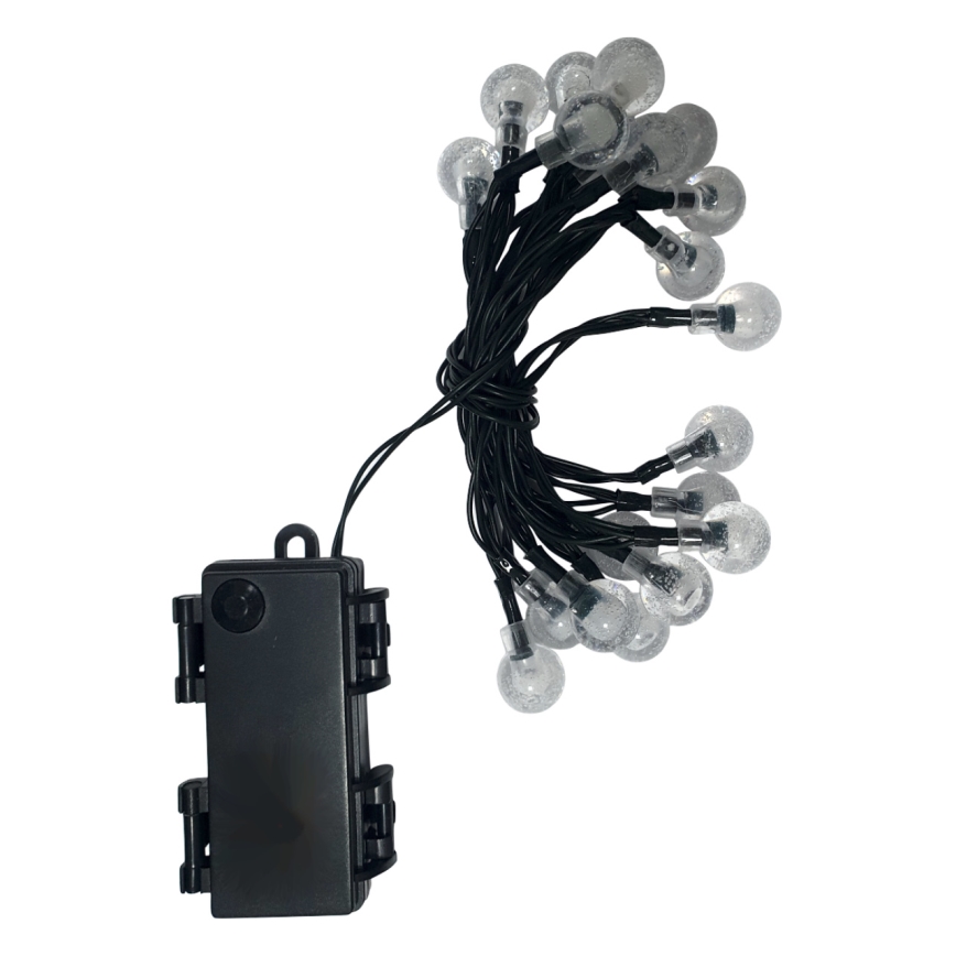 Ghirlandă luminoasă LED de exterior, 20x LED / 2x AA, 2,2 m, IP44, multicoloră
