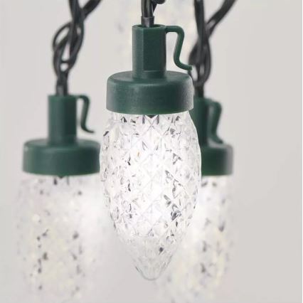 Ghirlandă luminoasă LED de exterior, 50 LED-uri, 8 funcții, 14,8 m, IP44, alb rece