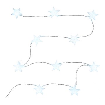 Ghirlandă luminoasă LED decorativă cu ventuze, 10x LED / 2x AA, 1,8 m, alb rece