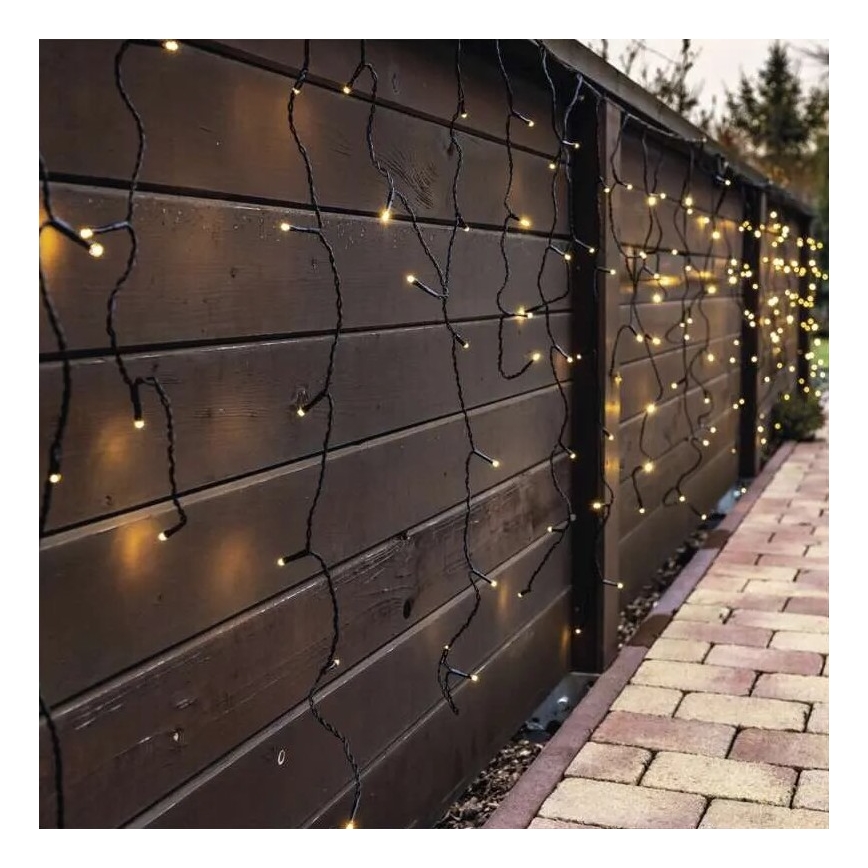 Ghirlandă luminoasă LED pentru exterior, 100 LED, 2,5 x 0,9 m, IP44, alb cald