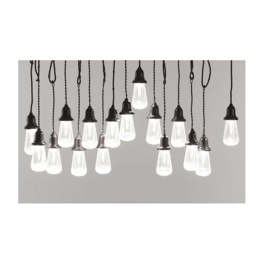 Ghirlandă luminoasă LED pentru exterior, 16 LED, 8,6 m, IP44, alb rece