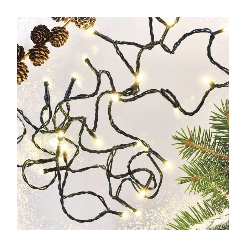 Ghirlandă luminoasă LED pentru exterior, 180 LED / 23 m, IP44, alb cald