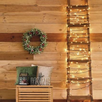 Ghirlandă luminoasă LED pentru exterior, 5 m, 50 LED, IP44, alb cald