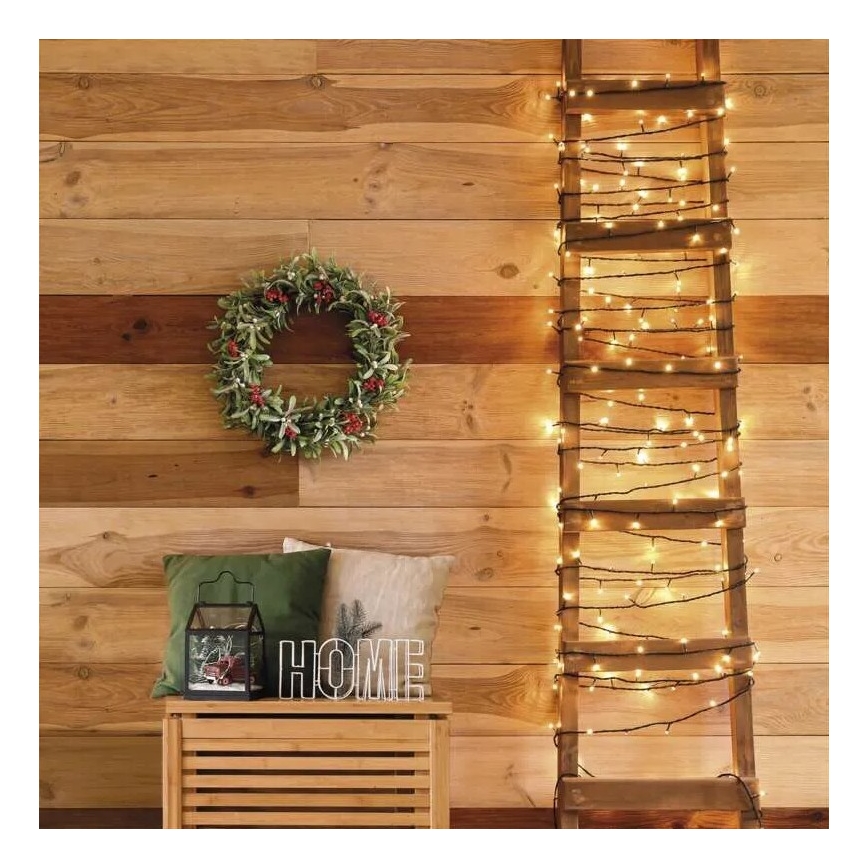 Ghirlandă luminoasă LED pentru exterior, 5 m, 50 LED, IP44, alb cald