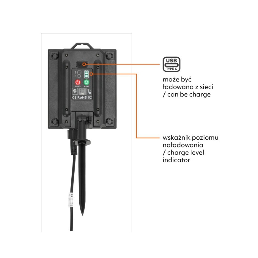 Ghirlandă solară decorativă LED reglabilă STARLIGHT NEO 20xE27/3,7V 2700K IP54 1200 mAh 11,5m + telecomandă