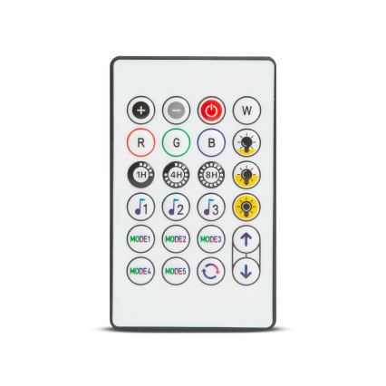 Ghirlandă solară LED RGBIC reglabilă 30xLED/1,3W/3,7/5V 2200 mAh 14,37 m IP65 neagră + telecomandă