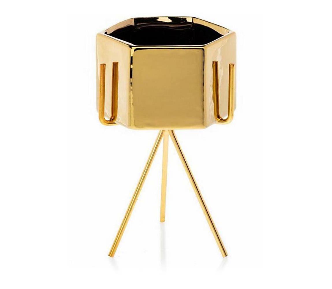 Ghiveci ceramic SASHI 182x107 cm auriu