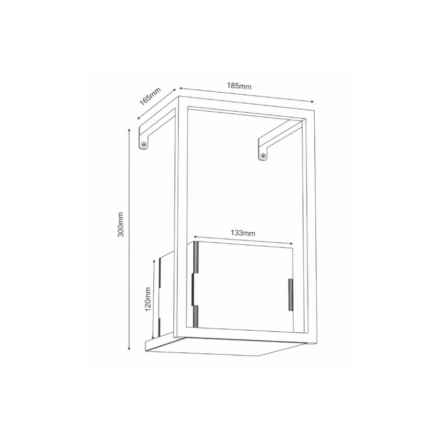 Ghiveci de flori de perete 30x18 cm