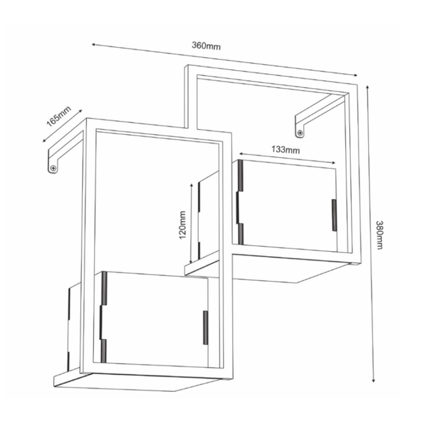 Ghiveci de flori de perete 38x35,5 cm