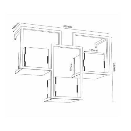 Ghiveci de flori de perete 38x53 cm