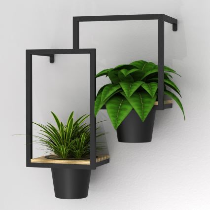 Ghiveci de flori de perete 46x36 cm negru