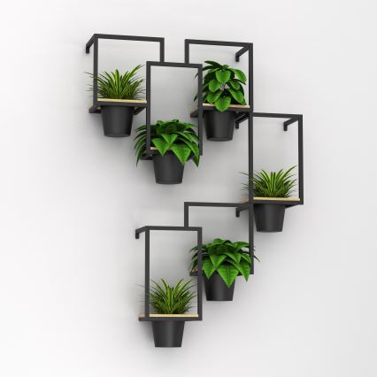 Ghiveci de flori de perete 46x53 cm negru