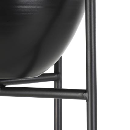 Ghiveci de flori metalic Eglo 73x23,5 cm negru