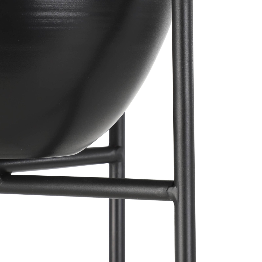Ghiveci de flori metalic Eglo 73x23,5 cm negru