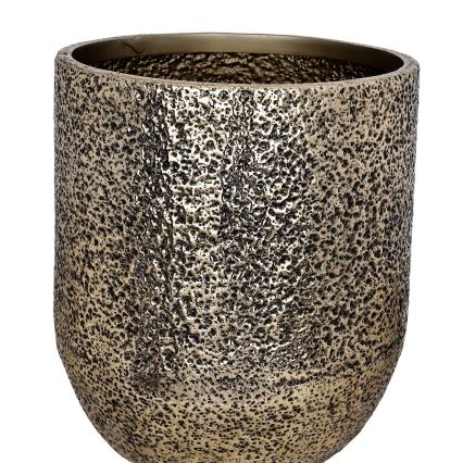 Ghiveci de flori metalic Eglo 50x42 cm auriu