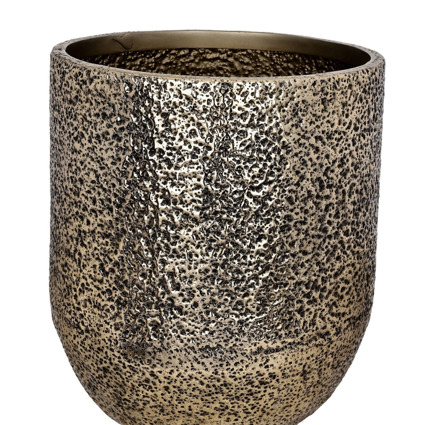 Ghiveci de flori metalic Eglo 50x42 cm auriu
