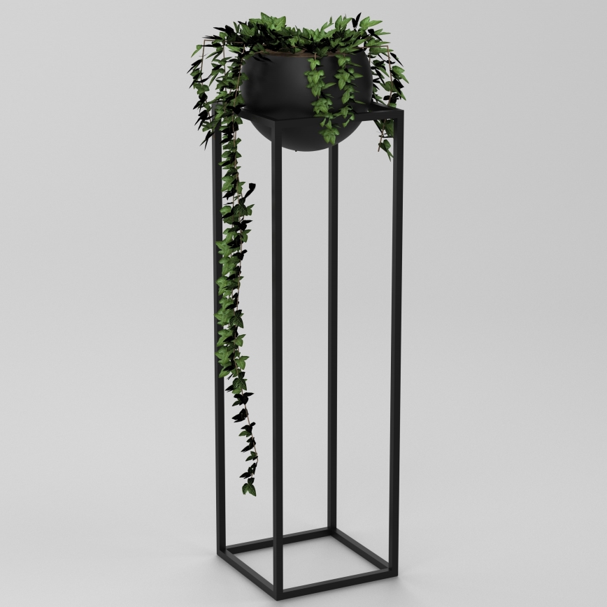 Ghiveci metalic de flori 111,3x29 cm negru