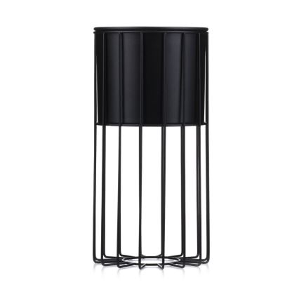 Ghiveci metalic de flori LOFT 42x20 cm negru