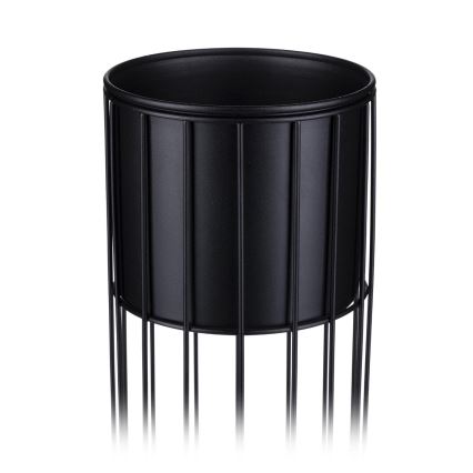 Ghiveci metalic de flori LOFT 42x20 cm negru