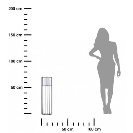 Ghiveci metalic de flori LOFT 70x20 cm negru/alb