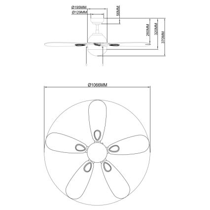 Globo - Ventilator de tavan 1xE14/60W/230V