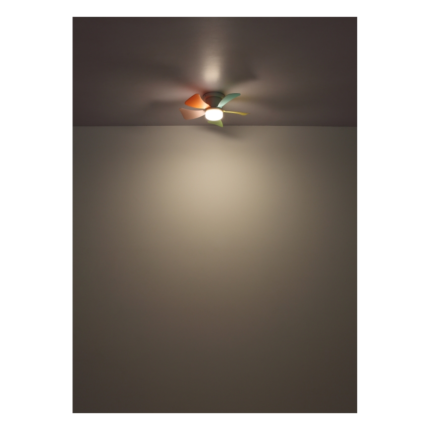 Globo - Ventilator de tavan LED reglabil, 10W/230V, 3000-6500K, multicolor + telecomandă