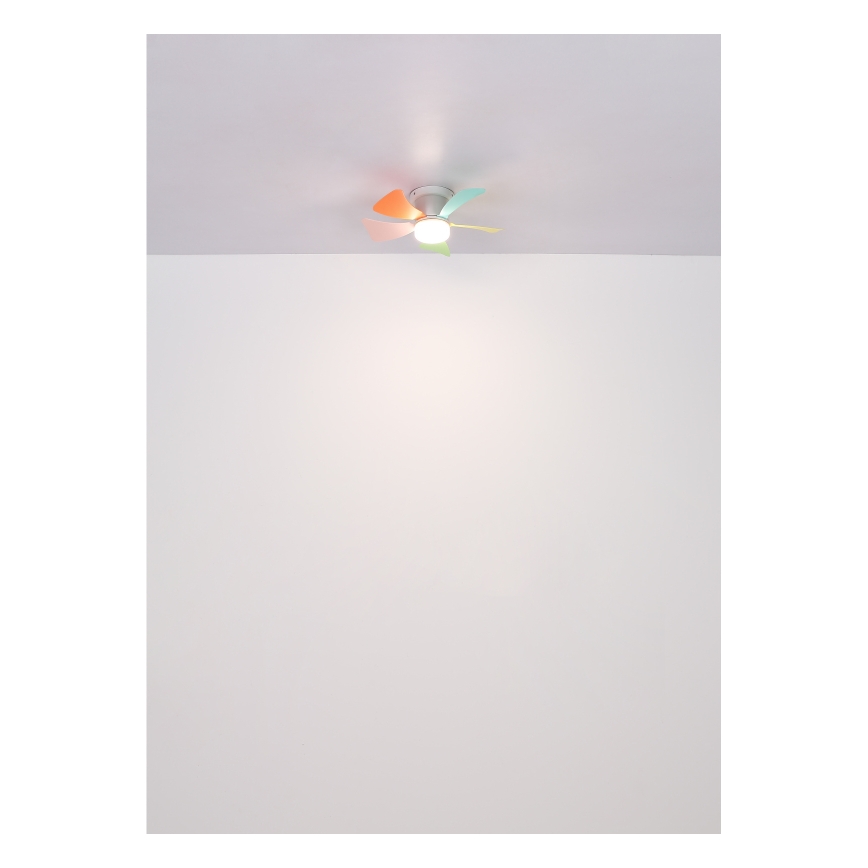 Globo - Ventilator de tavan LED reglabil, 10W/230V, 3000-6500K, multicolor + telecomandă