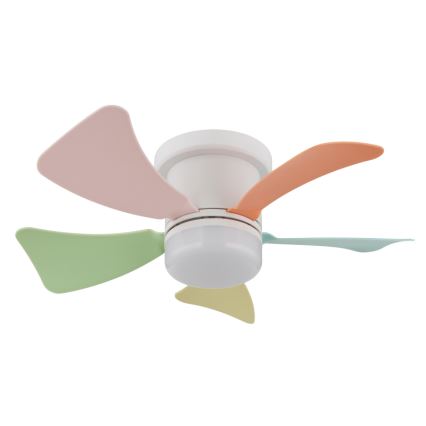 Globo - Ventilator de tavan LED reglabil, 10W/230V, 3000-6500K, multicolor + telecomandă