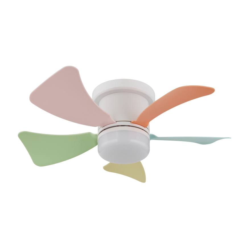 Globo - Ventilator de tavan LED reglabil, 10W/230V, 3000-6500K, multicolor + telecomandă