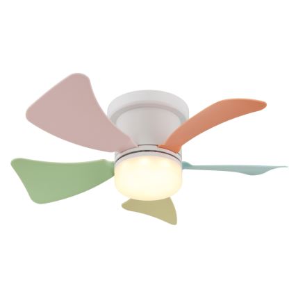 Globo - Ventilator de tavan LED reglabil, 10W/230V, 3000-6500K, multicolor + telecomandă