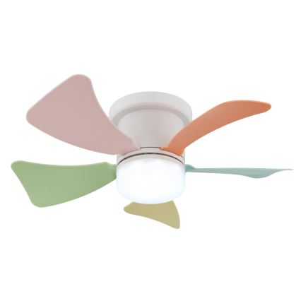 Globo - Ventilator de tavan LED reglabil, 10W/230V, 3000-6500K, multicolor + telecomandă