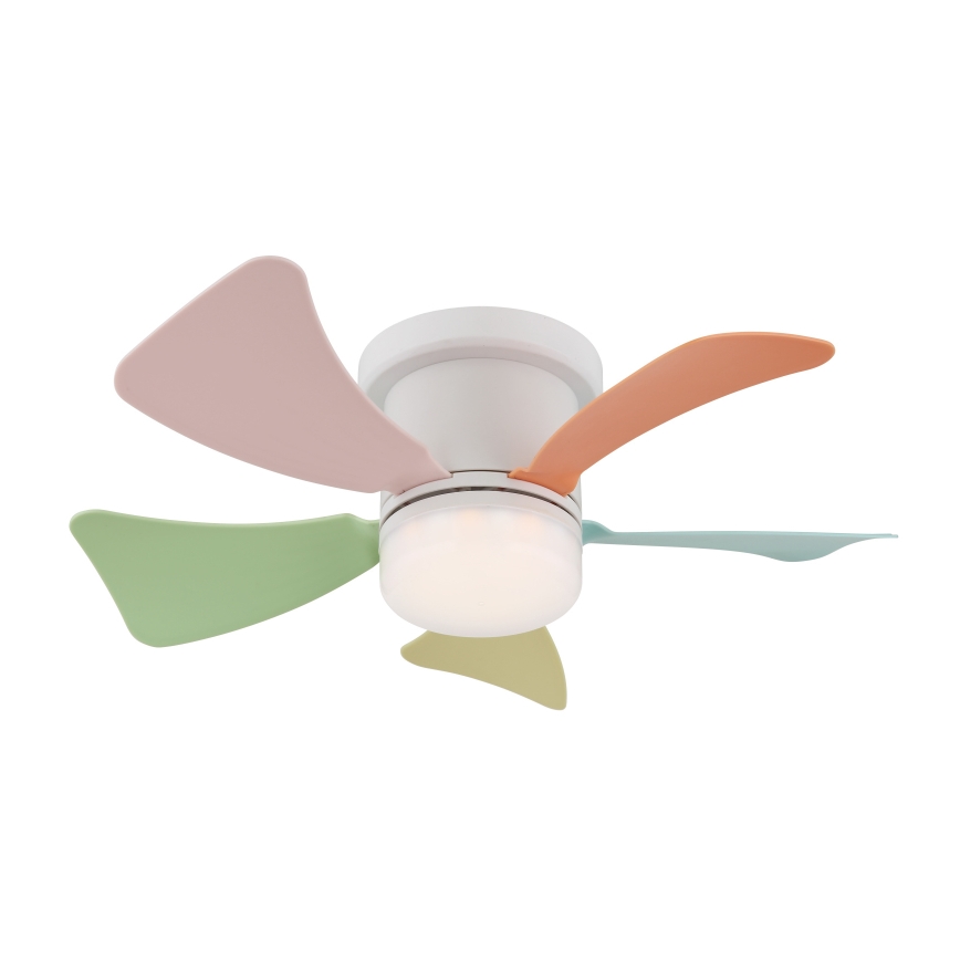 Globo - Ventilator de tavan LED reglabil, 10W/230V, 3000-6500K, multicolor + telecomandă