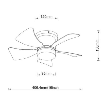 Globo - Ventilator de tavan LED reglabil, 10W/230V, 3000-6500K, multicolor + telecomandă