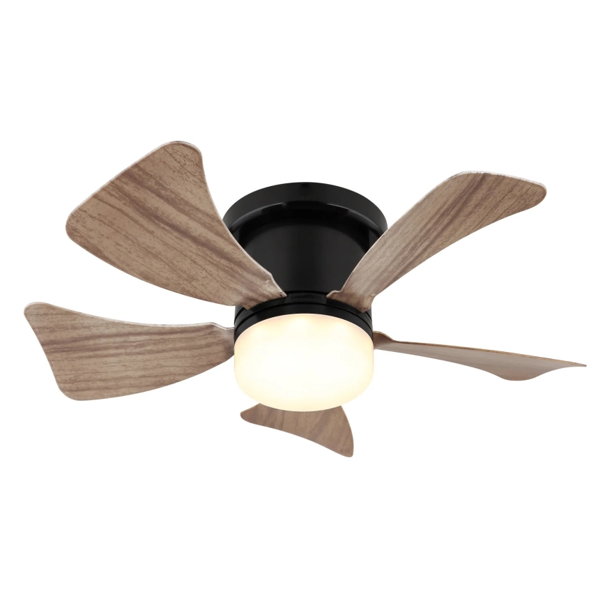 Globo - Ventilator de tavan LED dimabil 10W/230V 3000-6500K maro + telecomandă inclusă