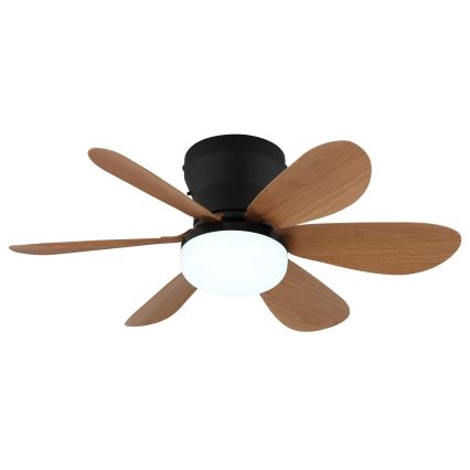 Globo - Ventilator de tavan LED dimabil LED/5W/230V 2700-6500K maro + telecomandă