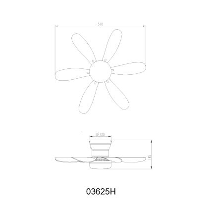 Globo - Ventilator de tavan LED dimabil LED/5W/230V 2700-6500K maro + telecomandă