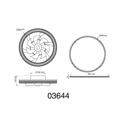 Globo - Ventilator de tavan LED reglabil, LED/30W/230V 2700-6000K + telecomandă