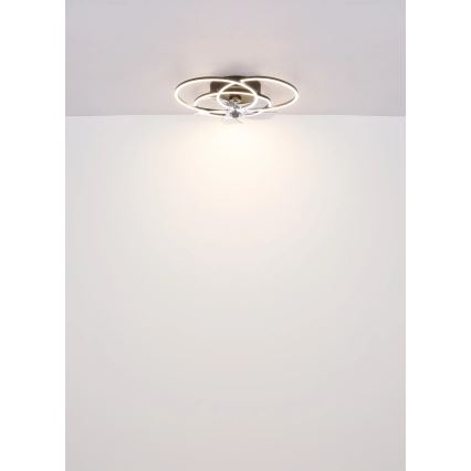 Globo - Ventilator de tavan LED cu lumină reglabilă, 40W/230V, 3000-6500K, negru, cu telecomandă