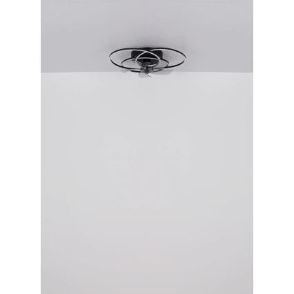 Globo - Ventilator de tavan LED cu lumină reglabilă, 40W/230V, 3000-6500K, negru, cu telecomandă