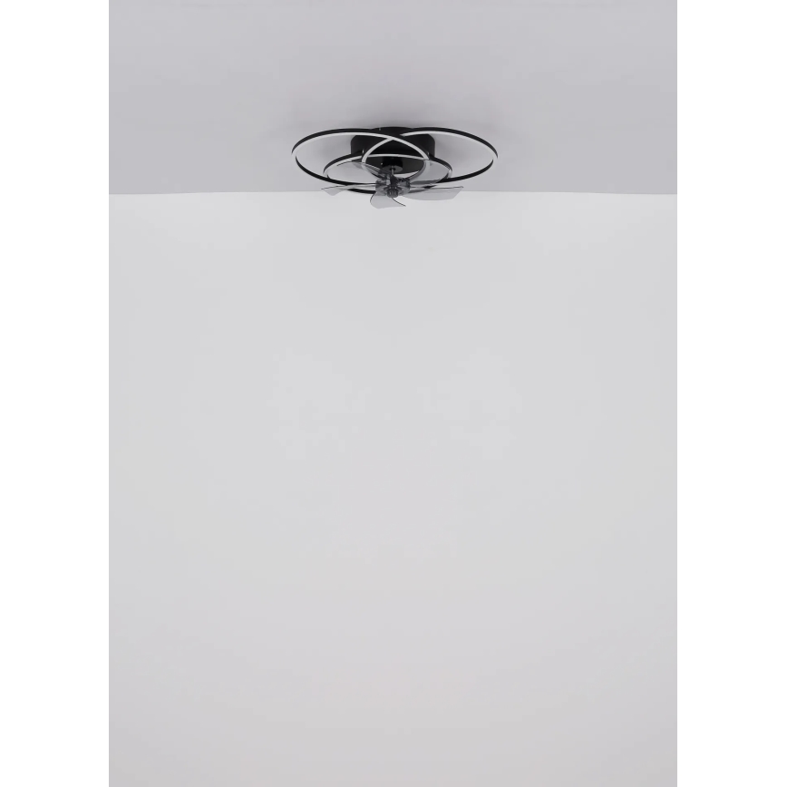 Globo - Ventilator de tavan LED cu lumină reglabilă, 40W/230V, 3000-6500K, negru, cu telecomandă