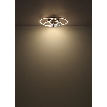 Globo - Ventilator de tavan LED cu lumină reglabilă, 40W/230V, 3000-6500K, negru, cu telecomandă