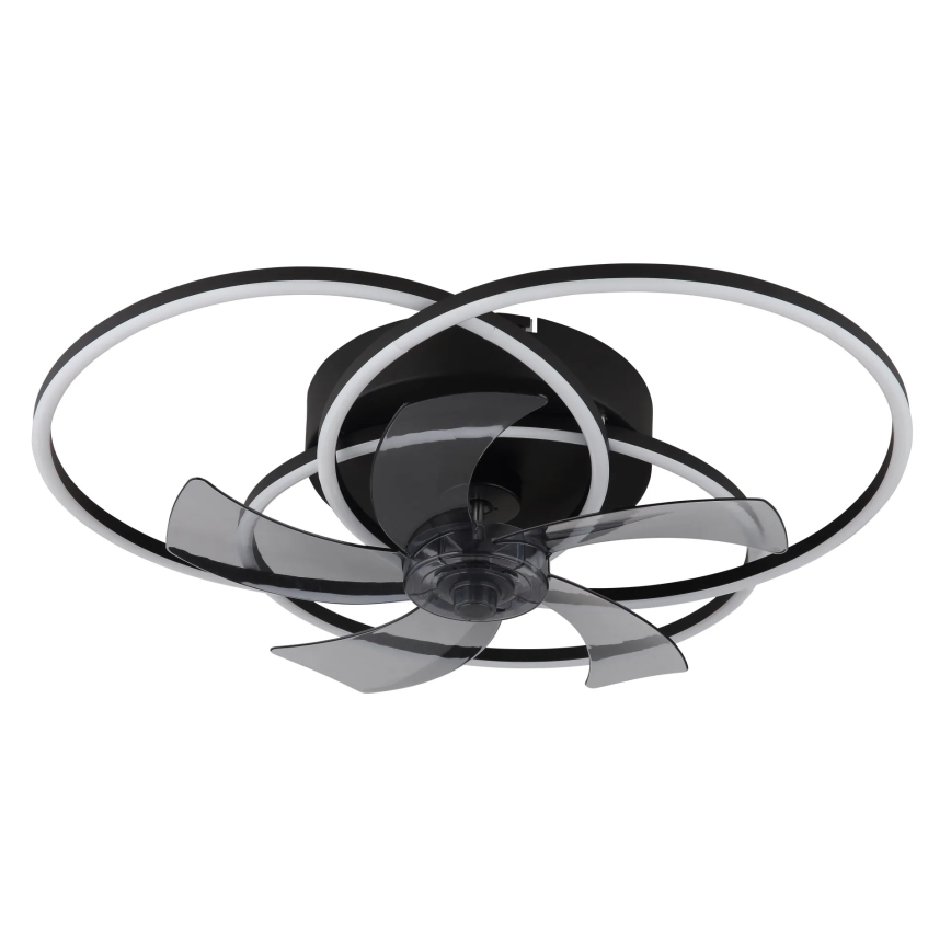 Globo - Ventilator de tavan LED cu lumină reglabilă, 40W/230V, 3000-6500K, negru, cu telecomandă